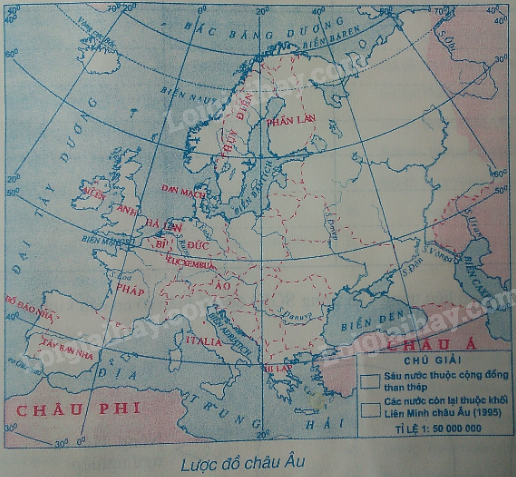 Tô Màu Đỏ Vào Lược Đồ Dưới Đây Vị Trí Của Các Nước Thành Lập Liên Minh Châu  Âu Gồm: Pháp, Đức, Hà Lan, Bỉ, Lucxembua, Italia