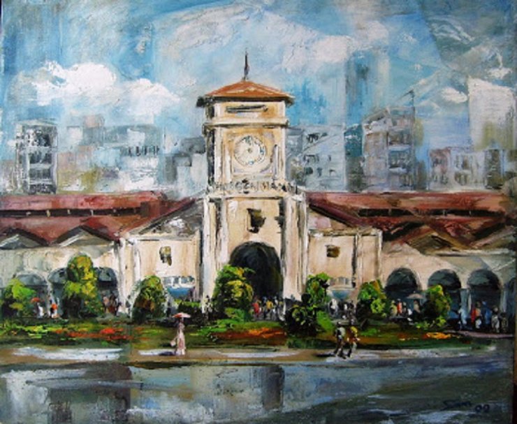 luyen-thi-thu-khoa-vn-canh-sac-pho-thi-Sai-Gon-qua-tranh-cho-Ben-Thanh-01.jpg