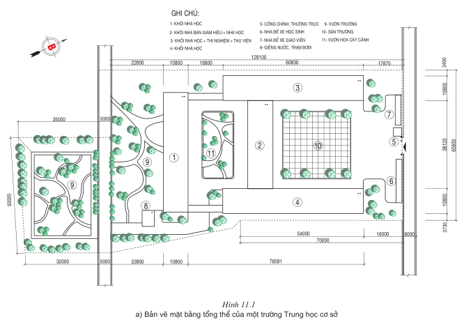 Thực hành: Bản vẽ xây dựng trang 62 SGK Công nghệ 11 | SGK Công nghệ 11